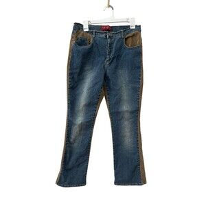 Solo Authentic Denim Cords Women's Straight  Flare Jeans Skate Y2K 90s Sz 10